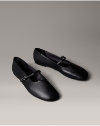 Calvin Klein - Leather Square Toe Ballerinas