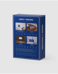 Lexon - Lexon GIFT Set PANTONE - Includes Mino+ Mini Speaker, Flip Classic Clock, Mina M Lamp, Thykho 3 Speaker - Classic Blue