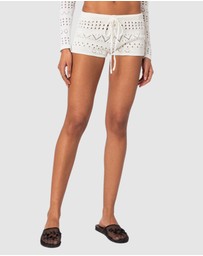 EDIKTED - Betsy Tie Front Knitted Shorts