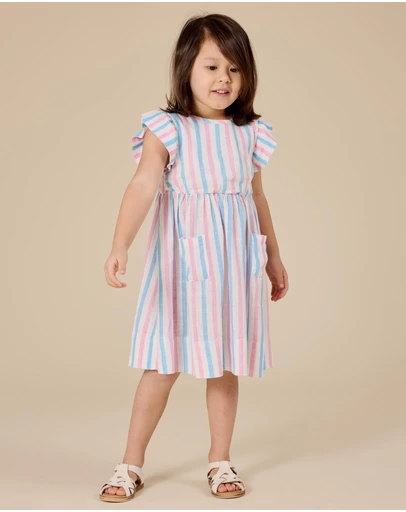 Goldie + Ace - Playtime Stripe Lyla Dress- ICONIC EXCLUSIVE- Babies-Kids