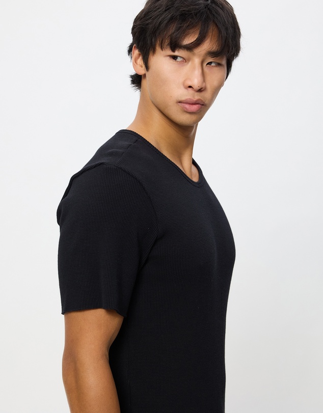 Surrounded By Ghosts - The Onyx Slim Waffle Knit T-Shirt