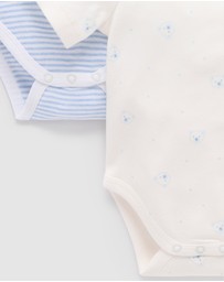 Purebaby - 2 Pack Short Sleeve Bodysuit - Babies