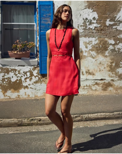 AERE - Noa Linen Mini Dress