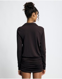Lover - Bianca Plunge Mini Dress