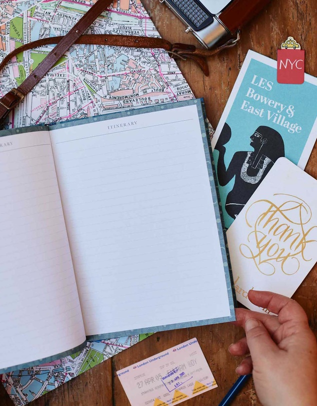 Write to Me - My Travel Journal. Blue