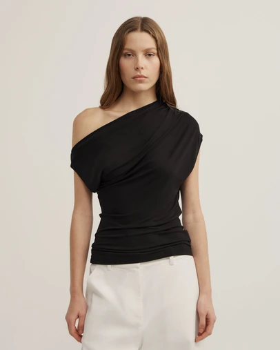 Witchery - Asymmetric Jersey Top