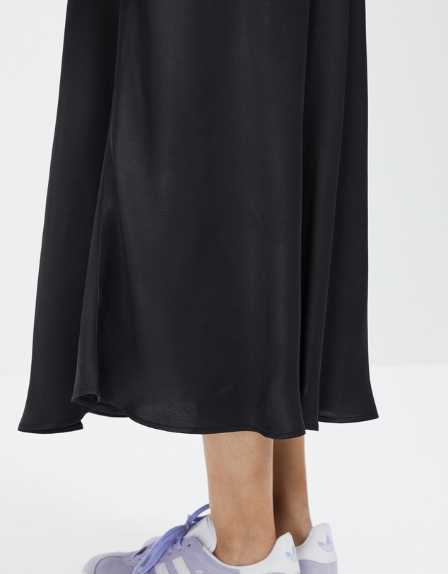 The Social Outfit - Revel Bias Cut Skirt - Onyx