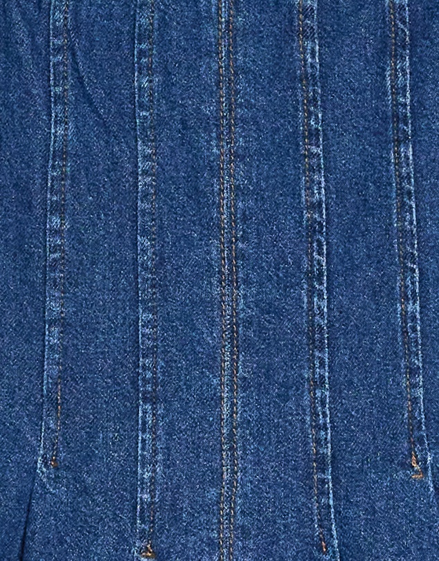Revibe - Repaired Reformation Violet Denim Mini Dress - AU 4