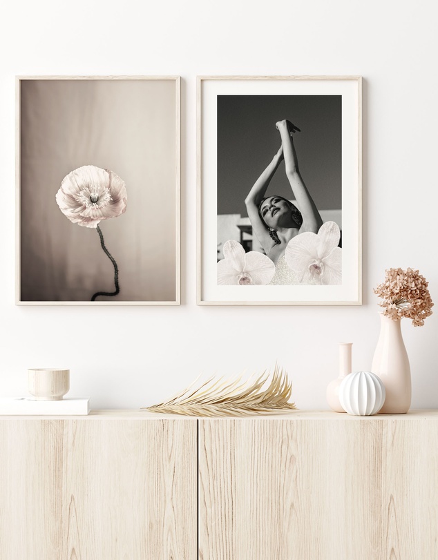Olive et Oriel - Orchids Girl II Art Print