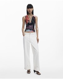 Desigual - Draped neckline T-shirt