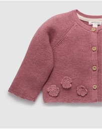 Purebaby - Crochet Flower Cardigan -Kids-Babies