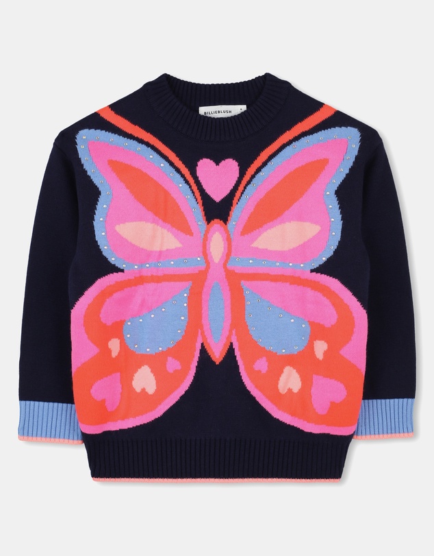 Billieblush - Fine Knit Butterfly Pullover - Kids-Teens