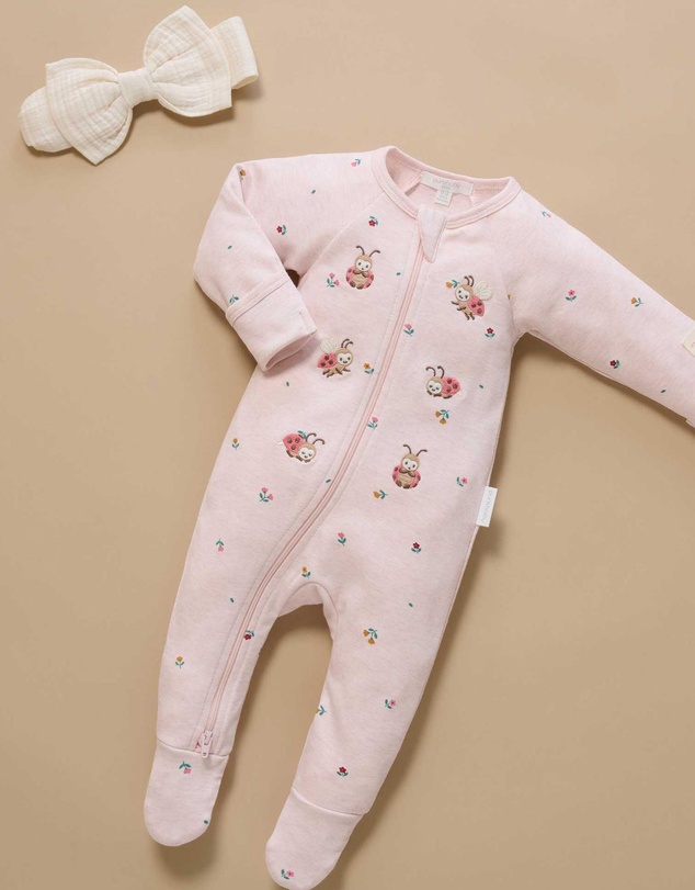 Purebaby - Thick Zip Growsuit -Kids-Babies