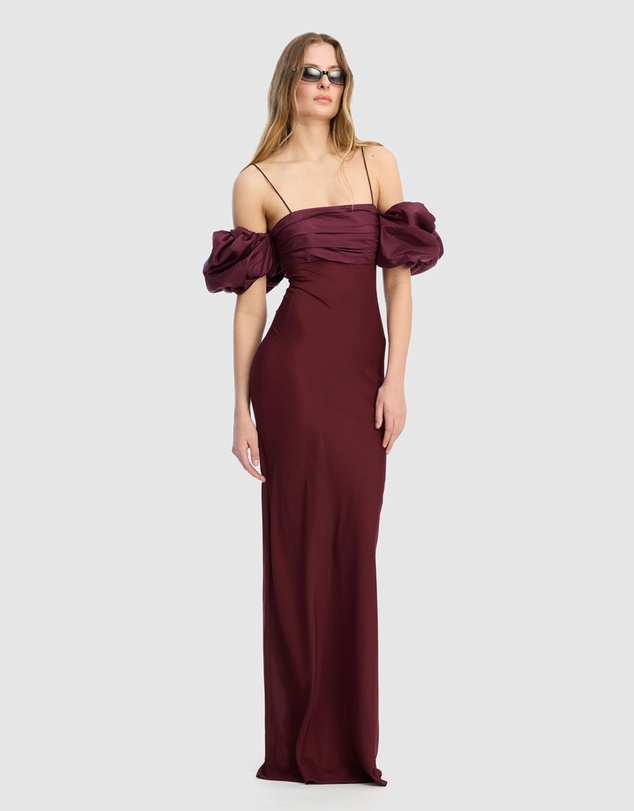 ROTATE - Chiffon Puff Sleeve Dress
