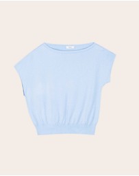 IDA+S - Lilia Cool Blue Silk Top