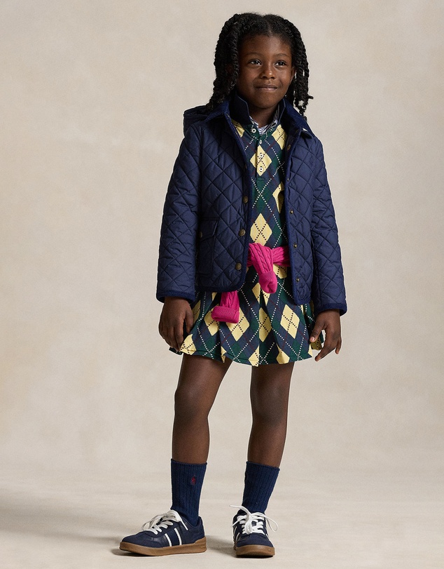 Polo Ralph Lauren - Argyle Stretch Mesh Polo Dress - Babies-Kids
