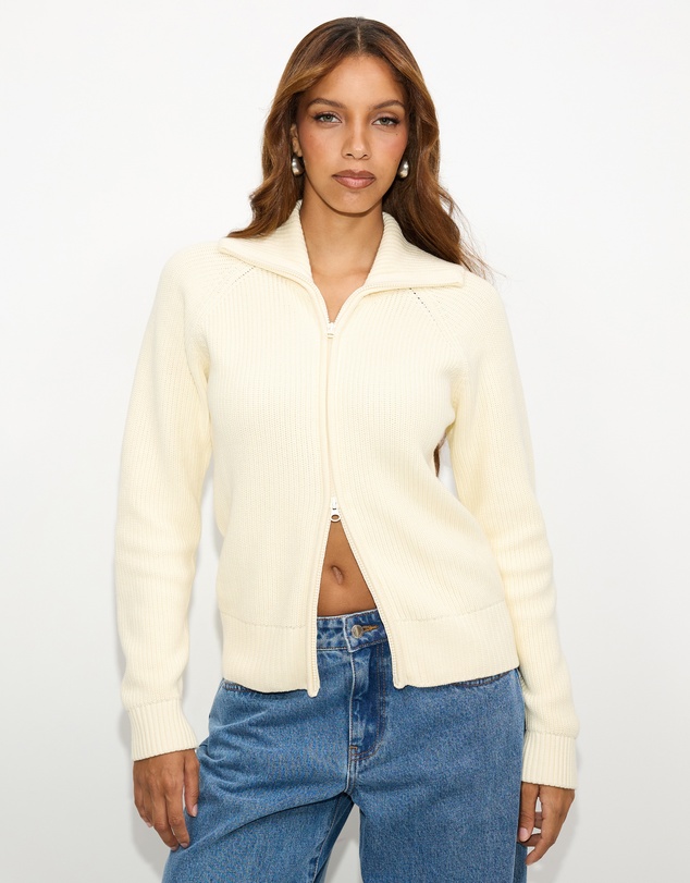 Dazie - Ada Zip Through Knit Jacket