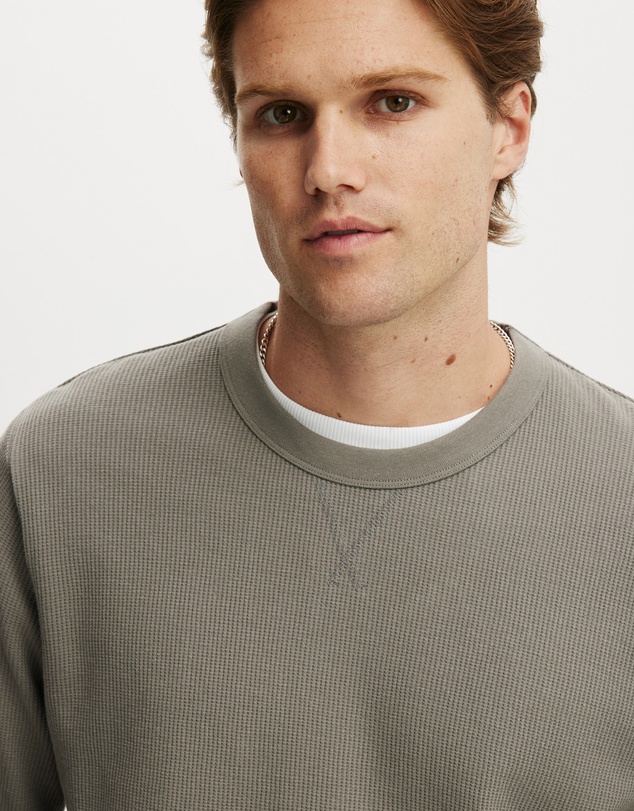 Cotton On - Cropped Fit Textured Long Sleeve