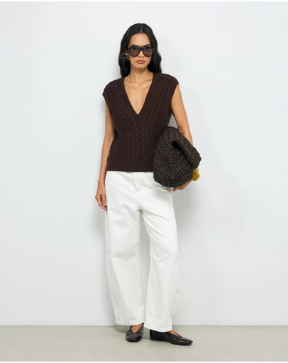 AERE - Mara Cable Knit Vest