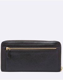 Fossil - Logan Black Zip Clutch