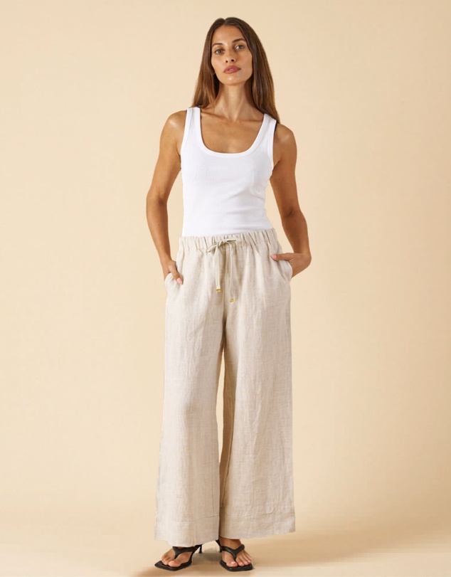 CAMIXA - Palazzo Linen Pants