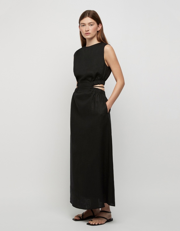 FRIEND of AUDREY - The Linen Waist Tie Dress