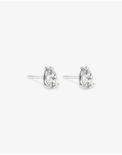 Michael Hill - Pear-Cut Cubic Zirconia Solitaire Stud Earrings in Sterling Silver