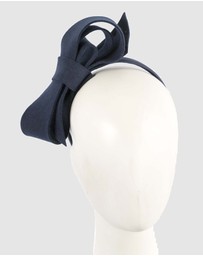 Max Alexander - Felt Navy Bow Fascinator