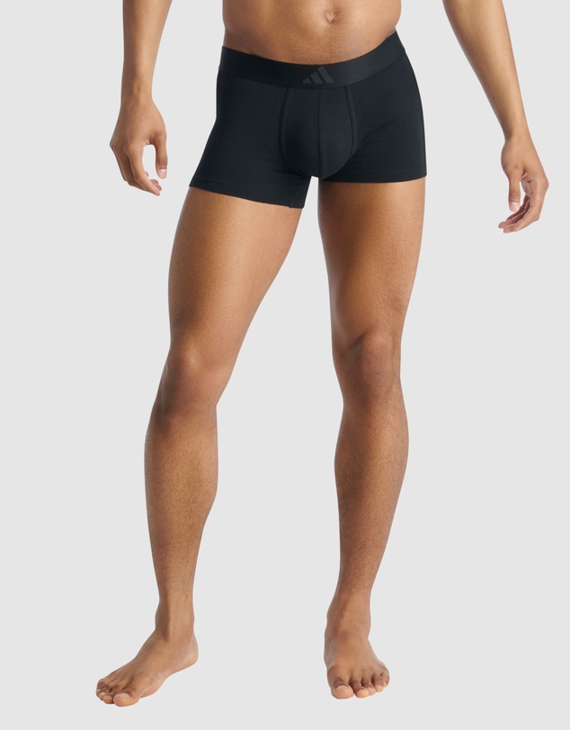 adidas Sportswear - 2 Pack Active Flex Cotton 3 Stripes Low Rise Trunk Underwear