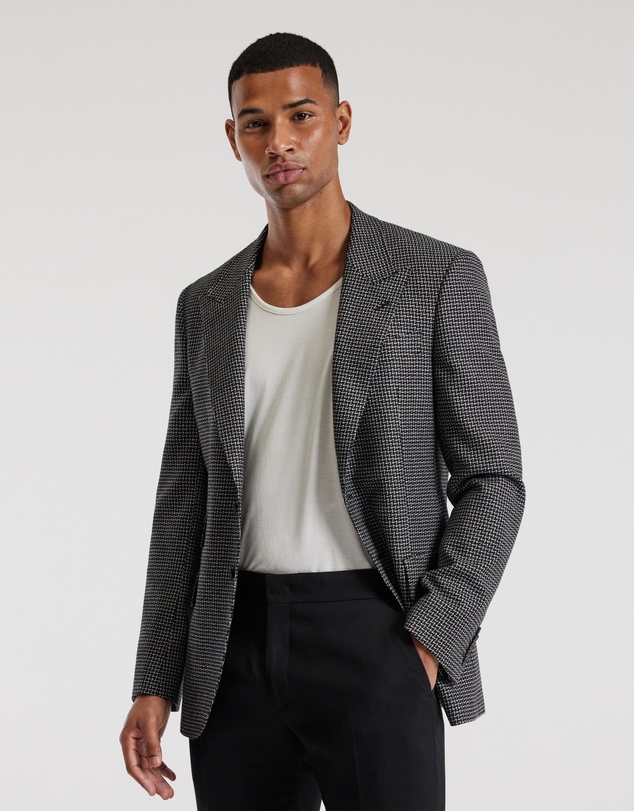 Calibre - Weave Check Blazer Black