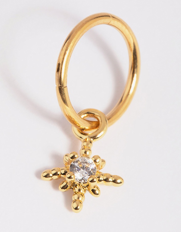 Lovisa - Gold Plated Titanium Crystal Star Clicker