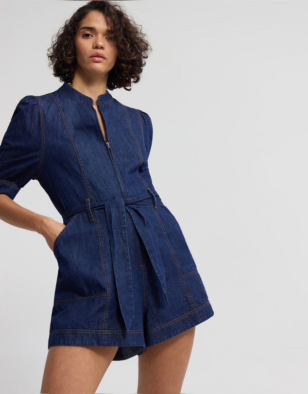 Oxford - Nera Denim Playsuit