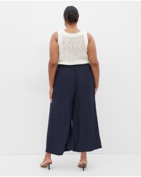 City Chic - Plus Size Sasha Wide Leg Pant - navy