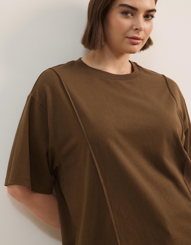 Atmos&Here Curvy - SS Cotton Boxy T-Shirt