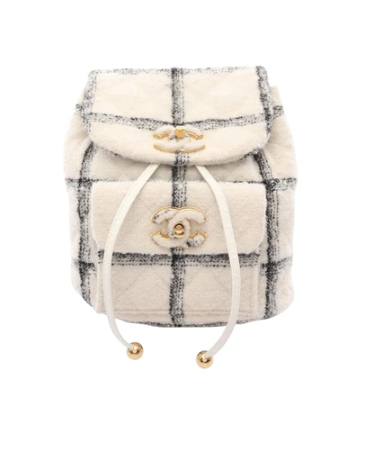 Pre-Loved by Azura Reborn - Pre-Loved Large Quilted Wool Duma Drawstring Backpack