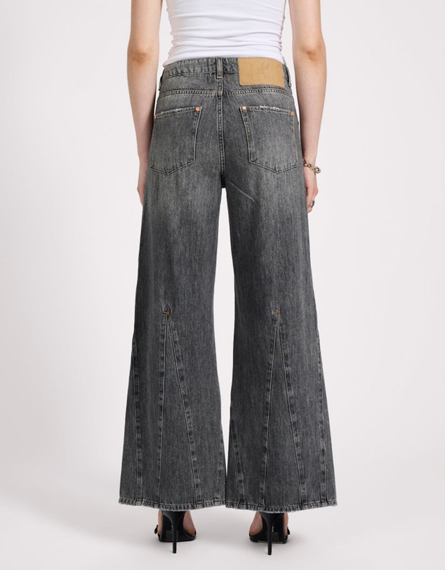 ONE TEASPOON - Cruisers Mid Waist Bootcut Flare Denim Jeans - Charcoal Grey