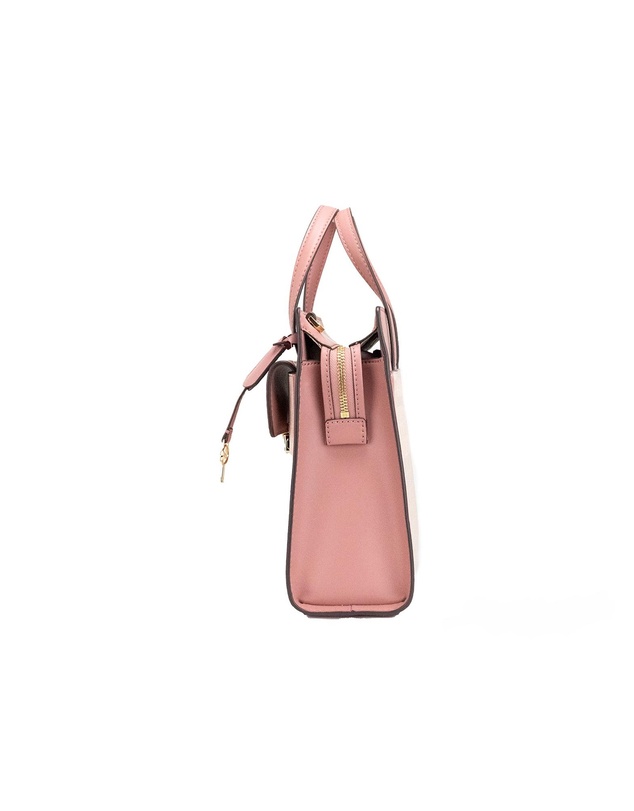 Pre-Loved by Azura Reborn - Pre-Loved Michael Kors Cece Small Dark Powder Blush North South Flap Tote Crossbody Bag