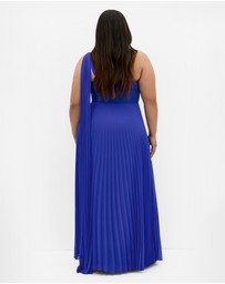City Chic - Eloura One Shoulder Pleat Maxi Dress