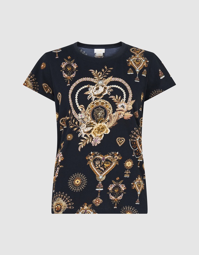Camilla - Slim Fit Round Neck T-Shirt