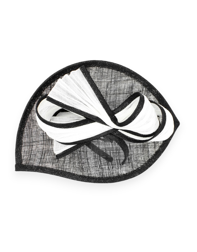 Morgan & Taylor - Xanthia Fascinator in Black and White