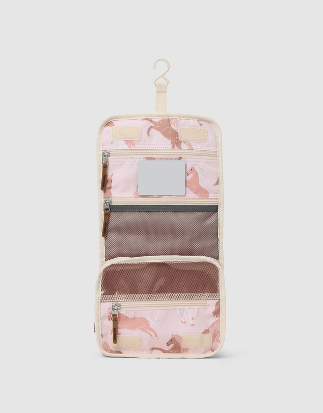 Crywolf - HANGING TOILETRY BAG Blush Ponies