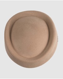 Max Alexander - Felt Beige Pillbox Hat