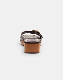 Coach - Margot Signature Jacquard Wood Sandals
