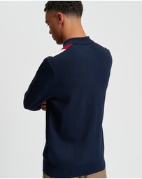 Ben Sherman - Long Sleeve Vertical Stripe Polo