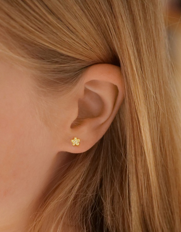 The Silver Collective - Children's Sophia Earrings Gold