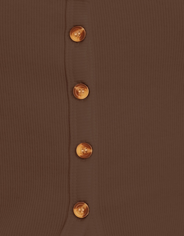 AERE - Ava Button Front Tank Top