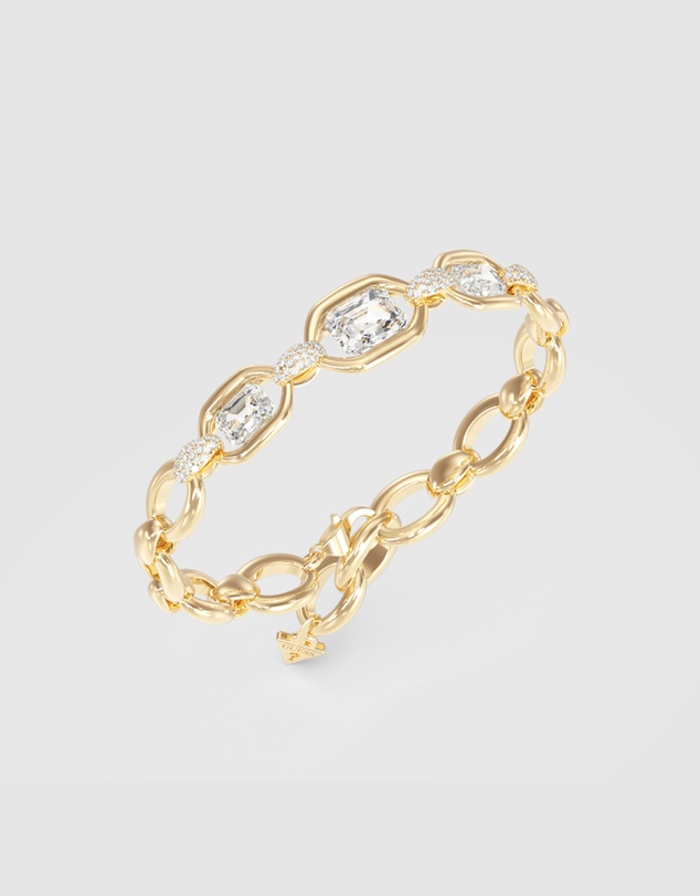 GUESS - GUESS Ladies Gold-Tone Gemstone Maxi Bracelet