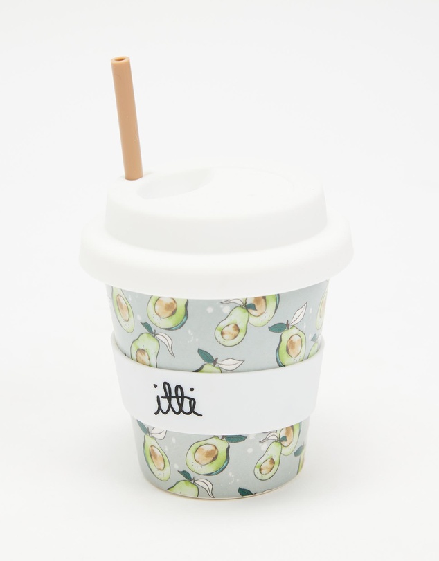 itti bitti - Bamboo Reusable Baby Cino Cup With 2 Straws - Avocuddles