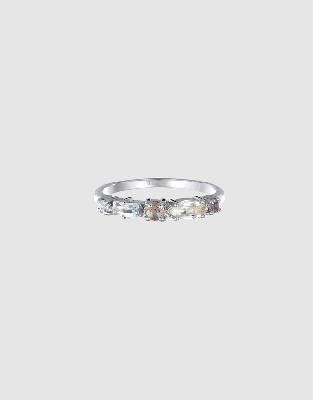 Elli Jewelry - Ring Gemstone Party 925 Sterling Silver