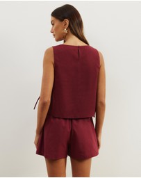 Atmos&Here - Bloom Side Tie Boxy Top